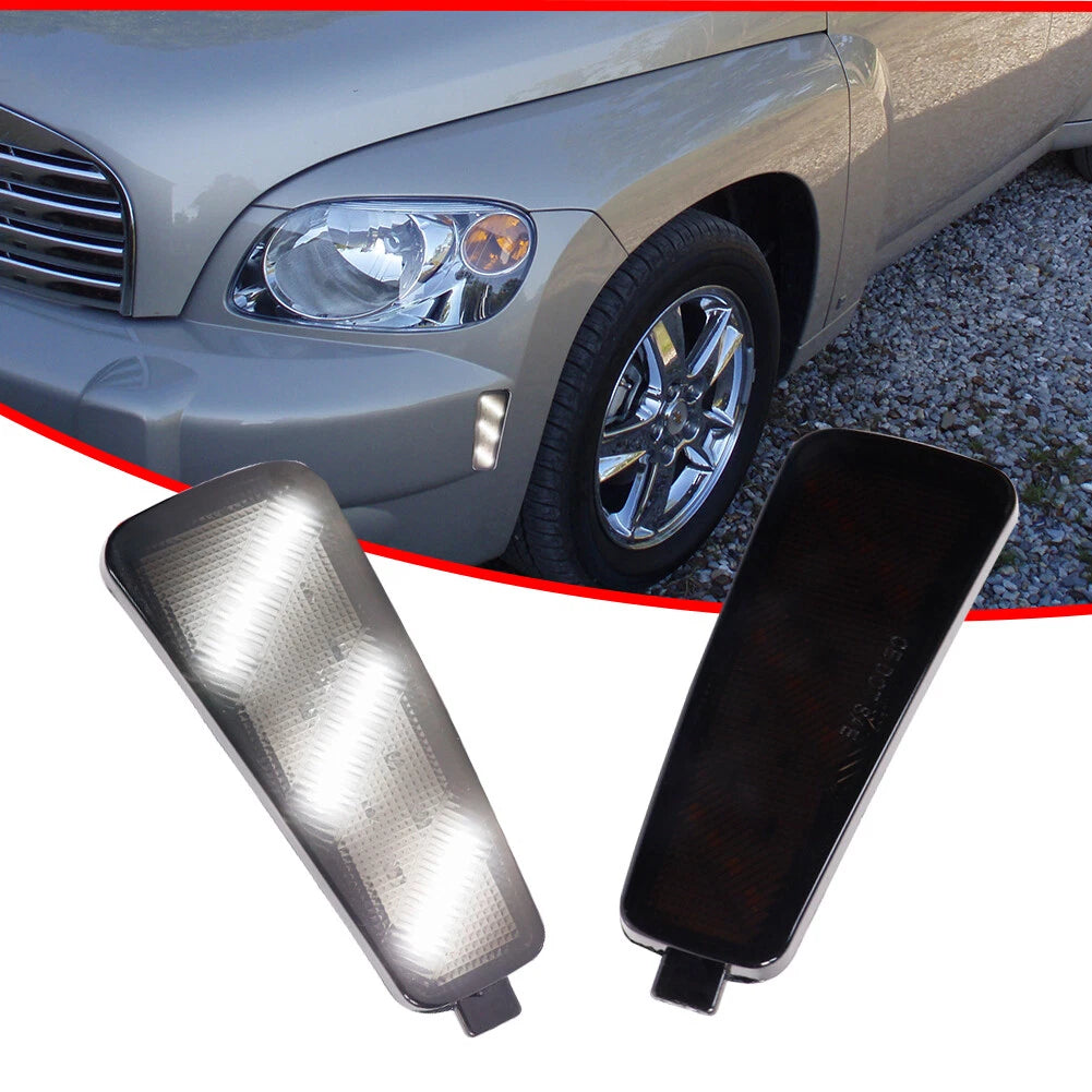 Smoked Lens LED Front Bumper Side Marker Light for Chevrolet HHR (2006–2011)