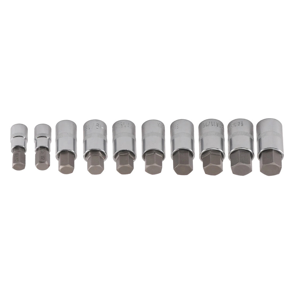 32 Piece Hex Bit Socket Set for (Metric SAE, Chrome)