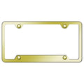 Gold 4-Hole Cut-Out Bottom License Plate Frame GF.464.G AU-Gold