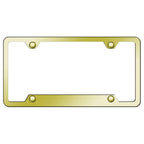 Gold 4-Hole Cut-Out Bottom License Plate Frame GF.464.G AU-Gold