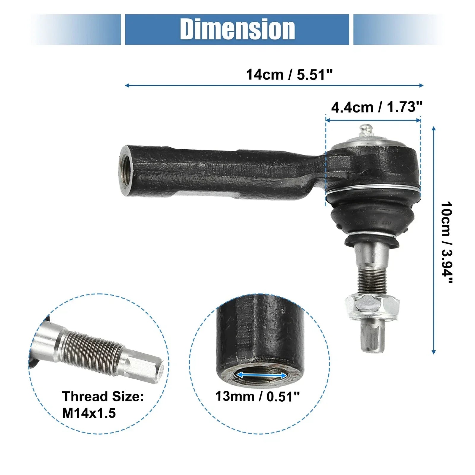 2 x Front Outer Tie Rod End Links for Chrysler 300, Dodge (2005-2010)