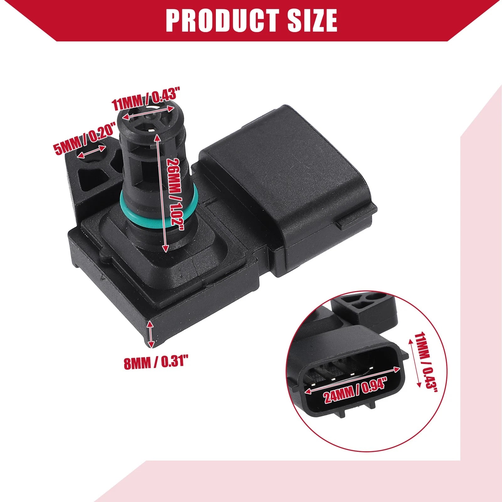 Manifold Absolute Pressure Sensor for Dodge Ram 2500 (2008–2010) No.4921322