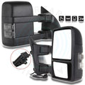 2X Smoke Signal Manual Tow Mirrors for Ford F250 F350 F450 Super Duty (1999–2016)