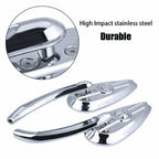 Skull Chrome Motorcycle Mirrors for Harley Davidson Road King, Street Glide, Dyna