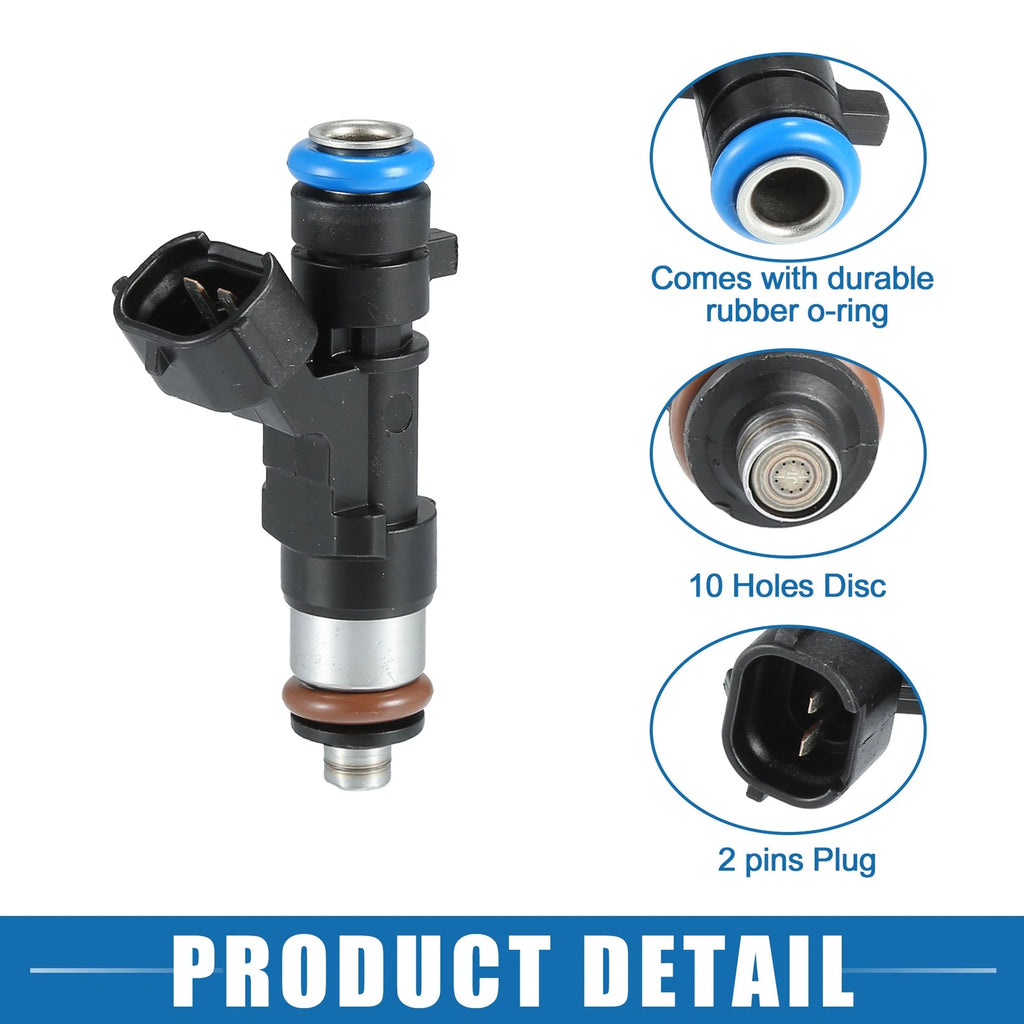 Set of 4 Fuel Injectors No. 16600-JA00B/16600-JA000 for Nissan X-Trail (2007–2013)