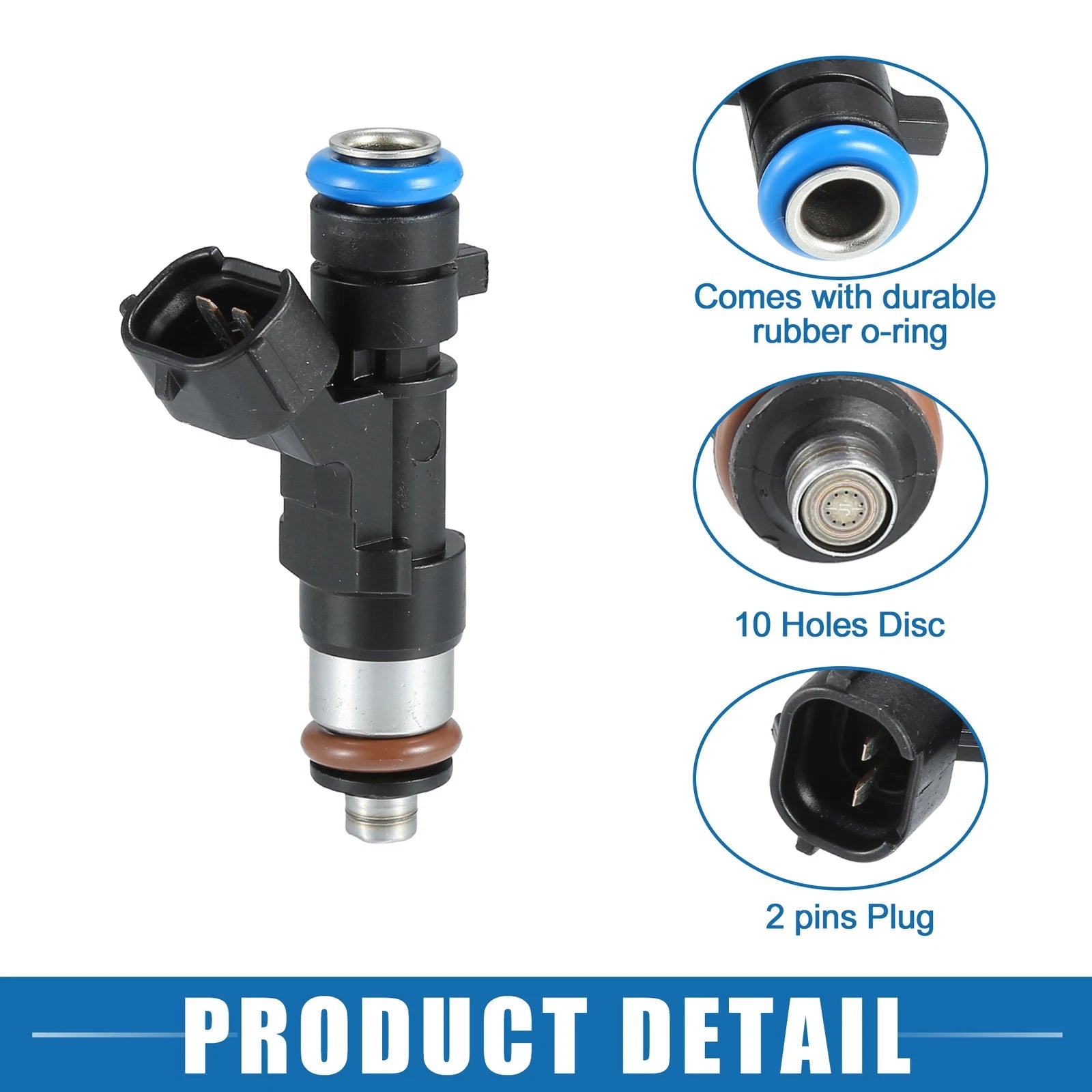 Set of 4 Fuel Injectors No. 16600-JA00B/16600-JA000 for Nissan X-Trail (2007–2013)