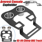 Armrest Console Cupholder Kit for Chevy OBS Truck (1995–1999) - Powdercoated Steel