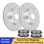Front Brake Discs Rotors + Pads for Toyota Corolla Vibe (2003–2012)