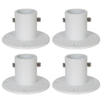 Set of 4 Aluminum Deck Flanges for In-ground Pool Slide
