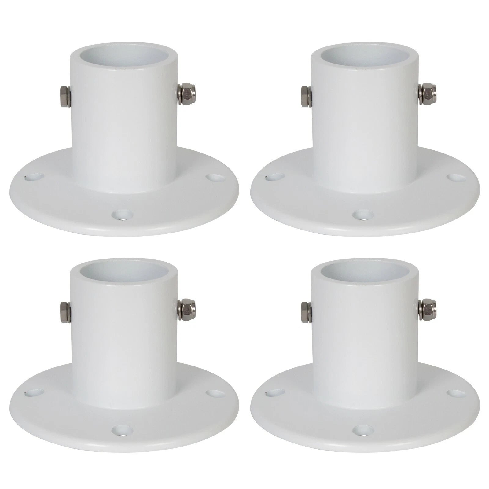 Set of 4 Aluminum Deck Flanges for In-ground Pool Slide