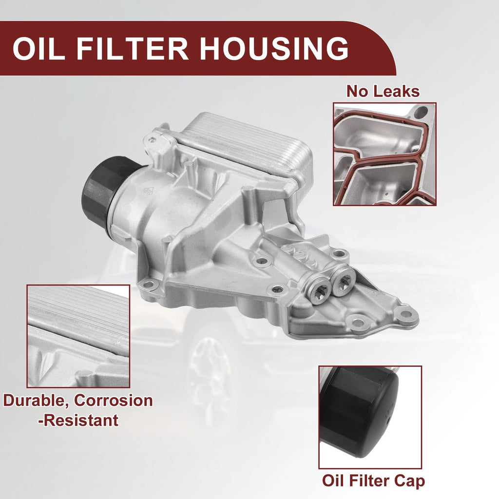 Engine Oil Cooler Filter Housing with Seals for Mercedes-Benz G550 (2009–2023) No. 2721800510