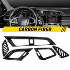 Carbon Fiber Dashboard Air Vent Cover for Honda Civic (2016–2020)