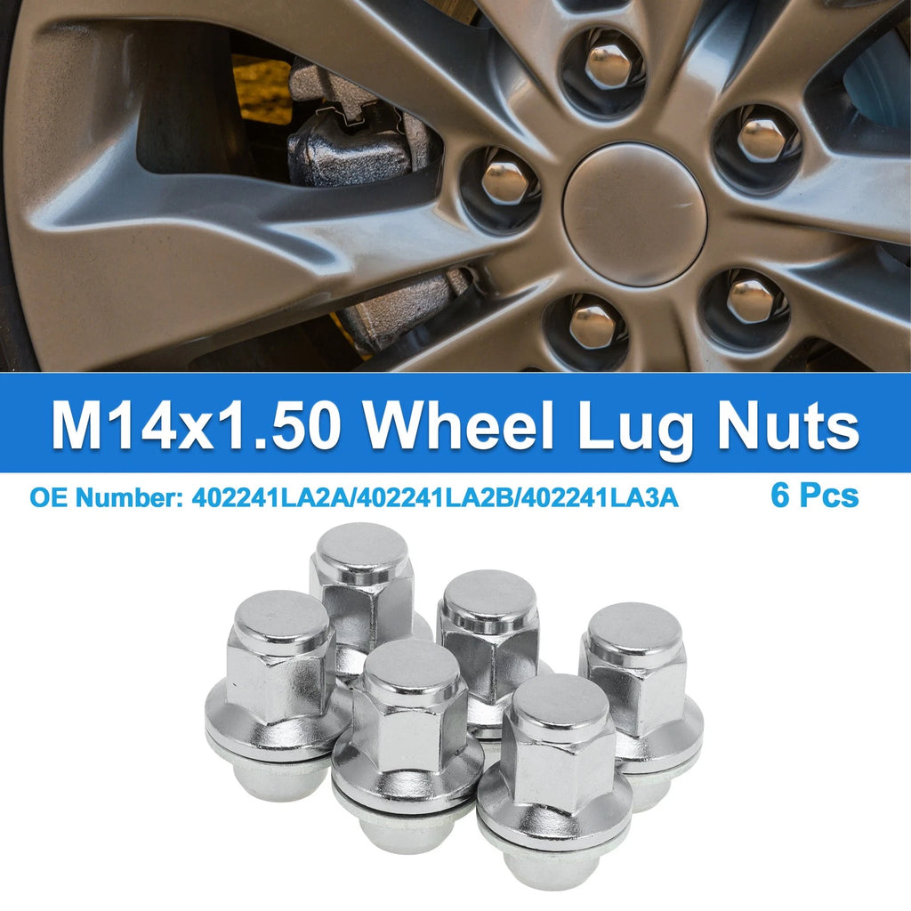 6 Pcs M14x1.50 Wheel Lug Nuts for Infiniti QX56 (2011–2013) No. 402241LA2A