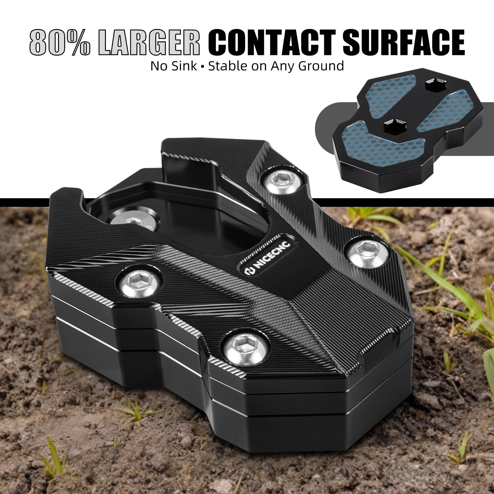 Side Stand Enlarger Pad for BMW R1300 GS, R1300 GSA (2024–2025)