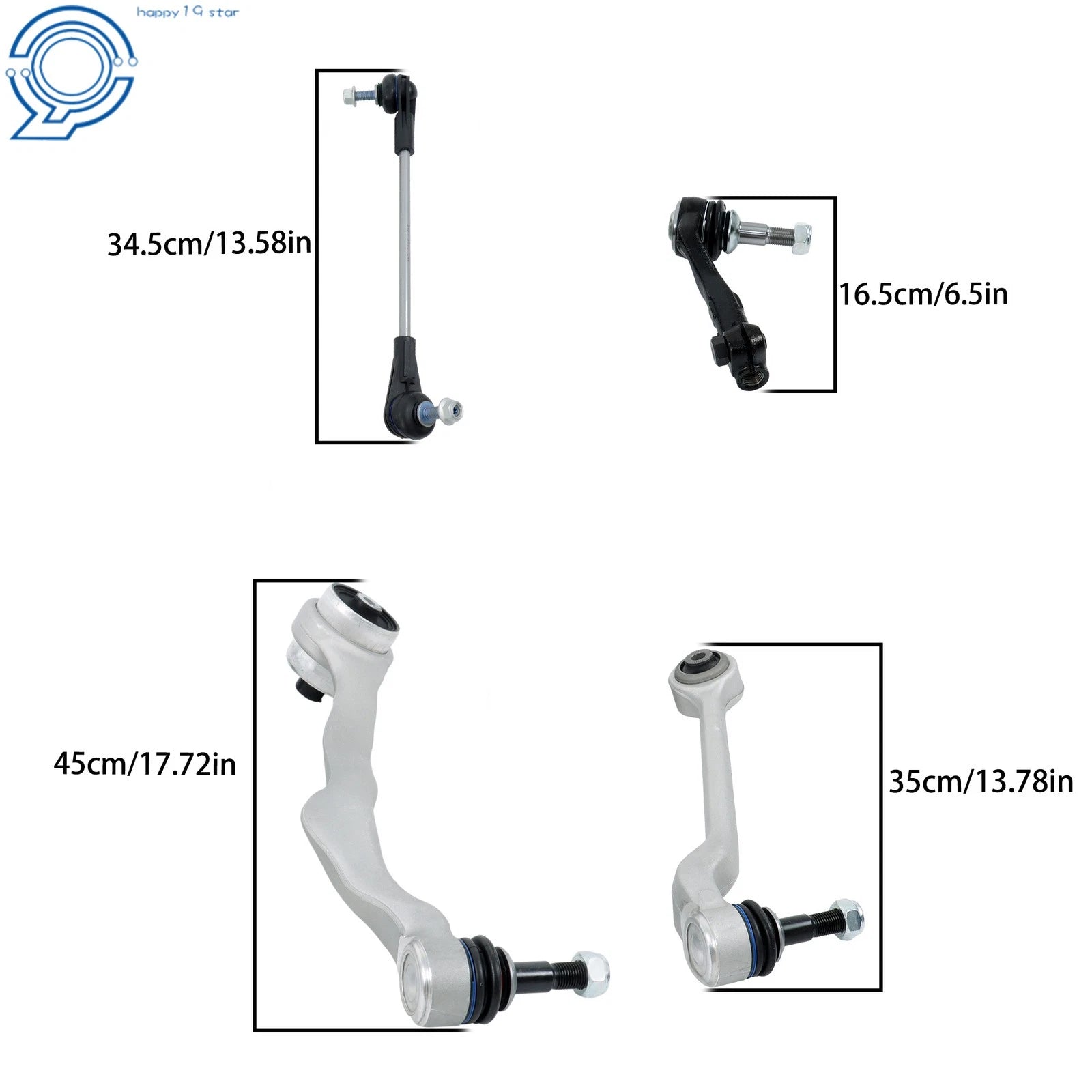 Set of 8 Front Lower Control Arms & Sway Bar Kit for BMW 328i (2012–2016)
