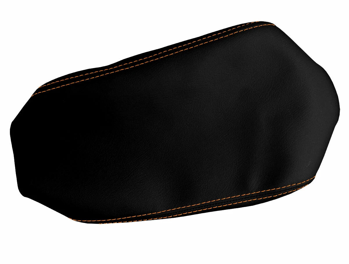 Leather Console Lid Armrest Cover for Jeep Grand Cherokee (2011–2019) Orange Stitch