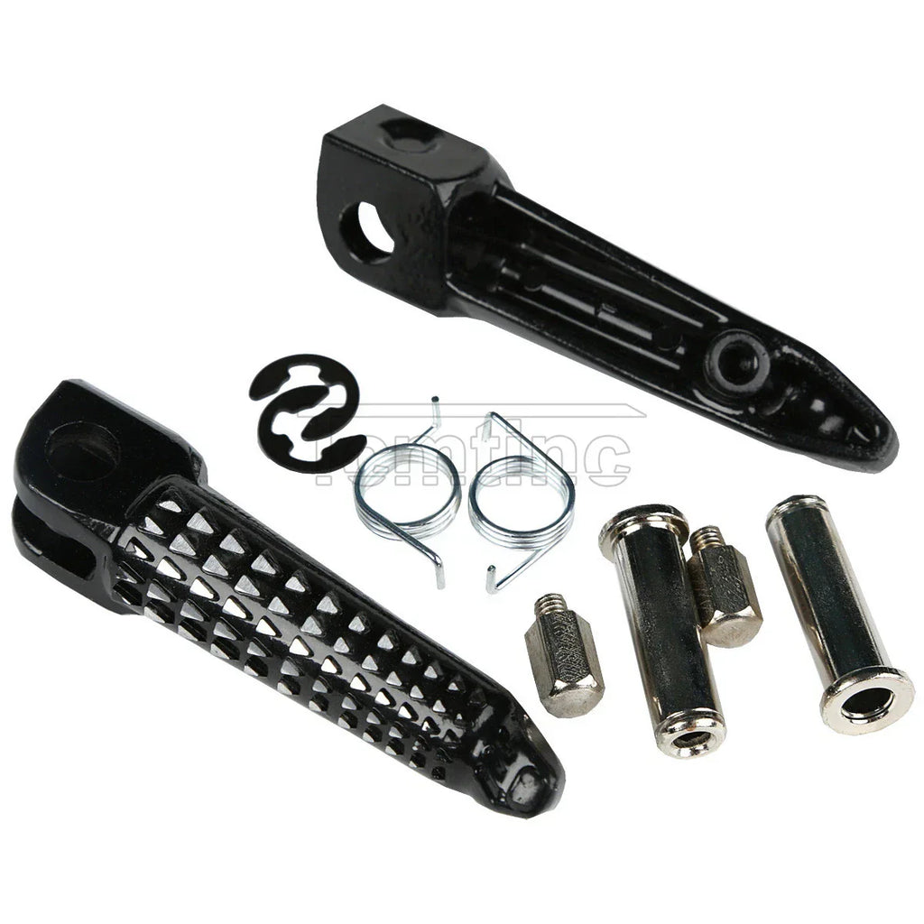 Black Front Footrests Pegs for Kawasaki Ninja 650R Z1000 (2006-2013)