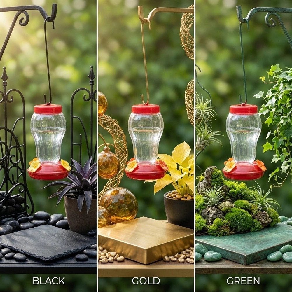 Set of 3 S Hooks 30cm Iron for Garden Tools, Bird Feeders