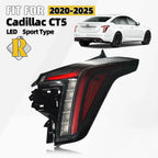 Tail Light for Cadillac CT5 (2020–2025) w/LED DRL, Sport Type, Right Side