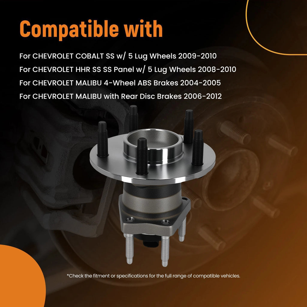 2pc Rear Wheel Bearing Hub for Chevrolet Malibu (2013–2023)