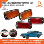 4 x Side Marker Lamp Light Red Amber for Nissan Datsun 510 120Y B210 240Z (68-81)