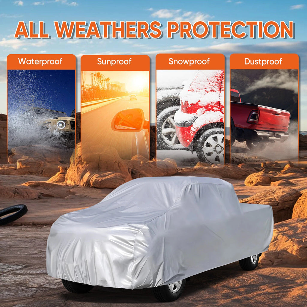Pickup Truck Cover Waterproof UV Dust Protection 210''-270''