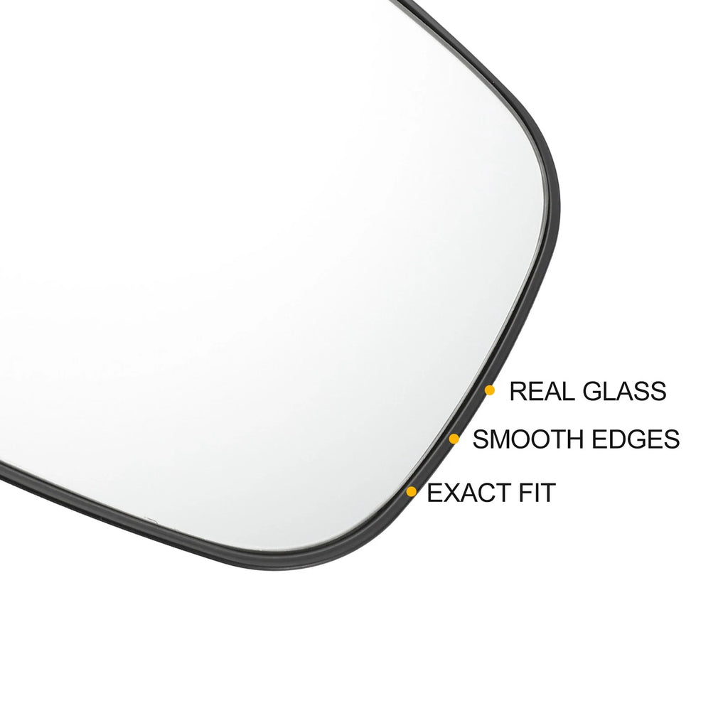 Heated Left Side White Mirror Glass for Hyundai I10 (2007–2010)
