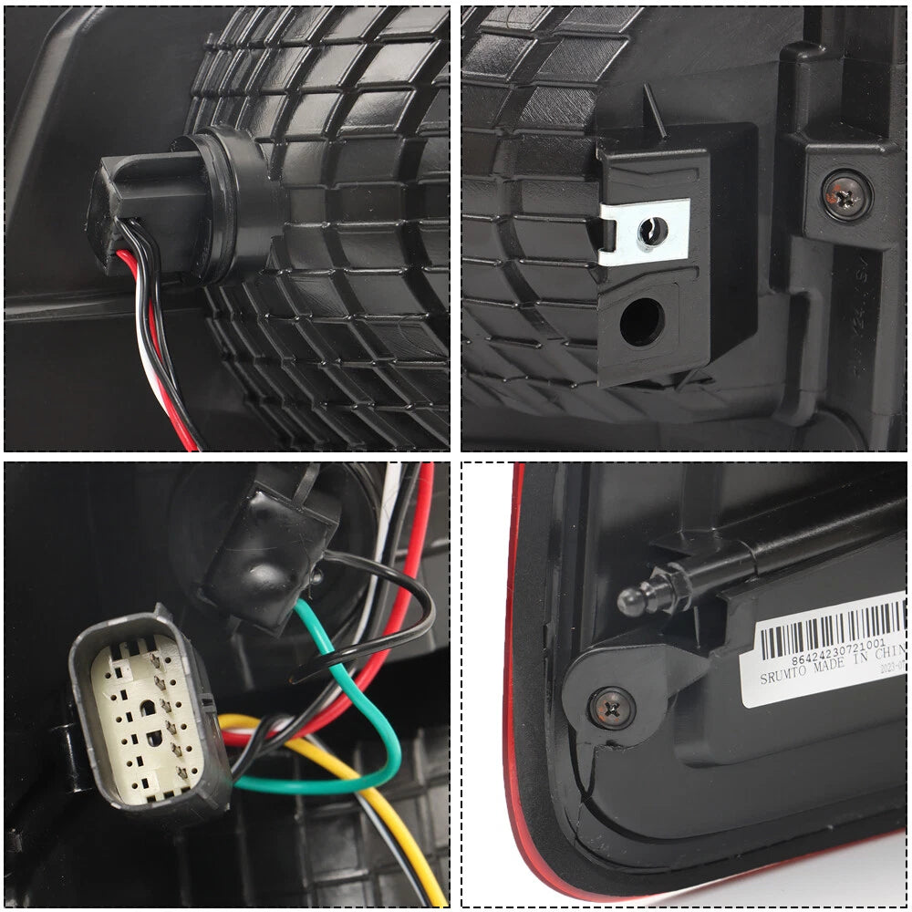 Right Side Tail Light Lamp for Ram 1500 (2019-2023) Black Bezel