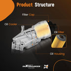 Oil Cooler Filter Housing A2701800500 for Mercedes-Benz A220 CLA250 GLA250 (2014–2020)