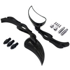 Teardrop Flame Mirrors for Honda/Kawasaki/Suzuki Cruiser (All Years)