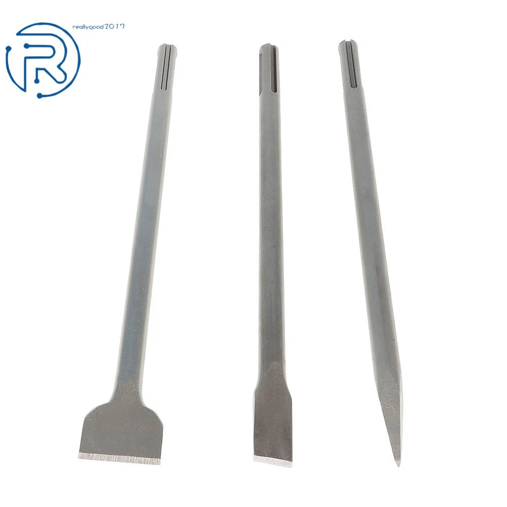 Set of 3 Durable 16" SDS Max Bits for Chiseling and Scaling