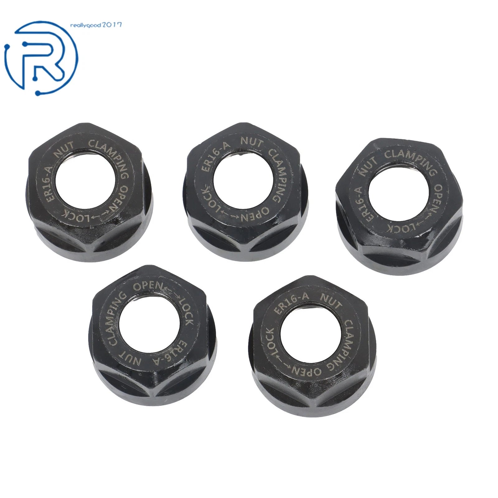 5Pcs ER16A Nuts for ER CNC Chuck Holder (M24×1.0 Thread)