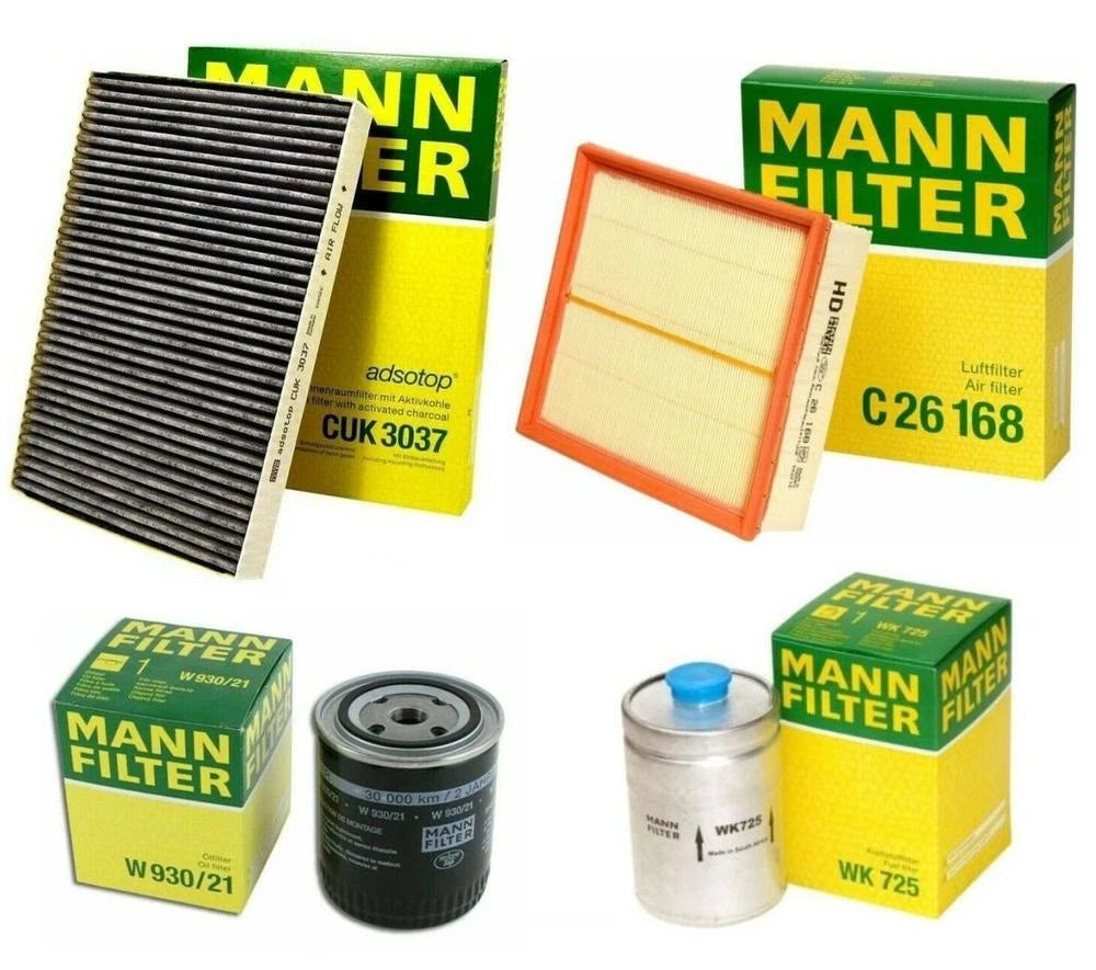 Mann Oil Air Carbon Cabin Fuel Filter Service Kit for Audi A6 (2005–2011)