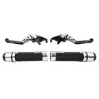 Set of 2 Silver Extendable Brake Clutch Levers for BMW F650GS (2002–2007)