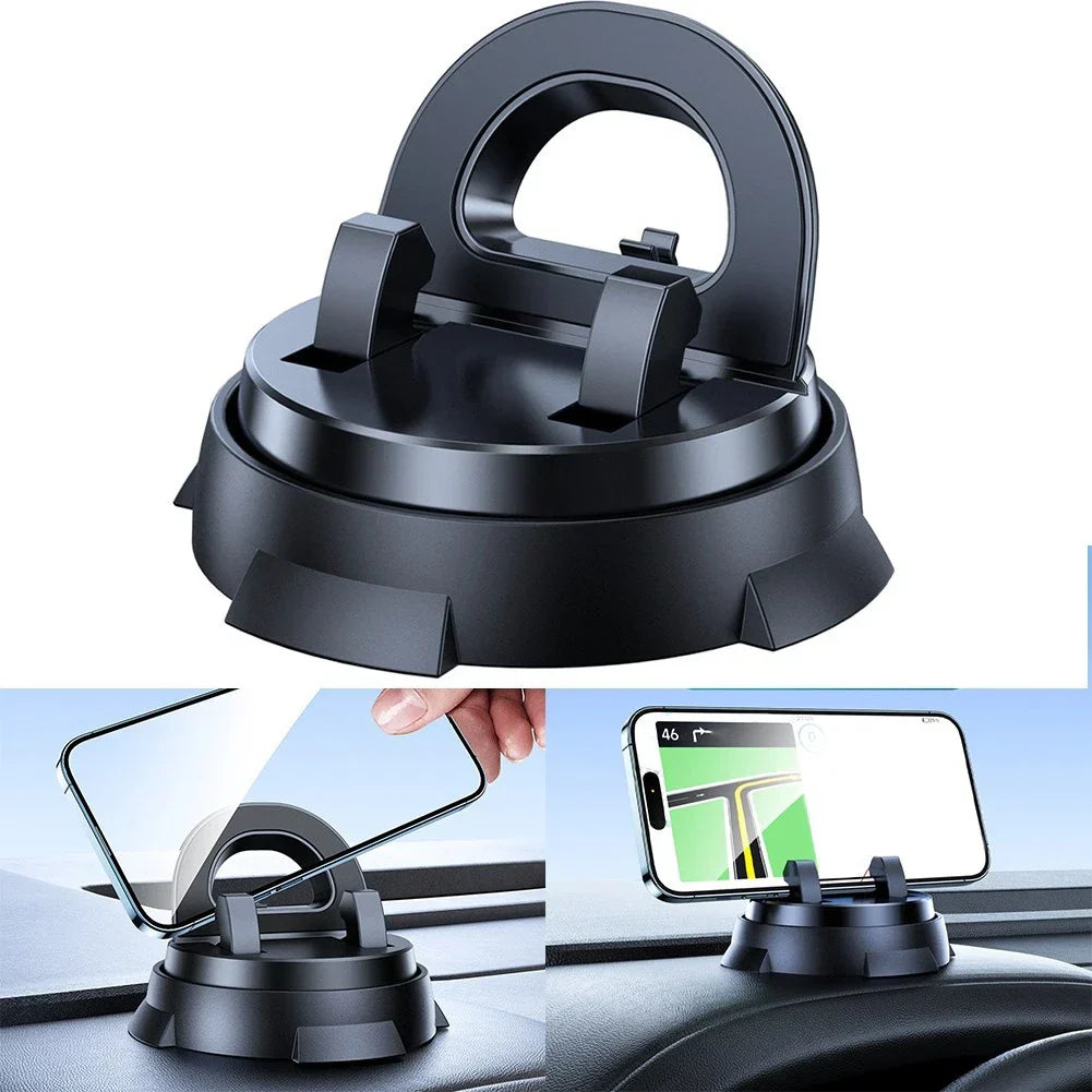 Car Phone Holder with Adjustable Clamp and 360 Degree Rotatable Dashboard Mount