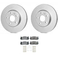 Set of 2 Bosch QuietCast Front Rotors & Akebono ProACT Pads for Camry