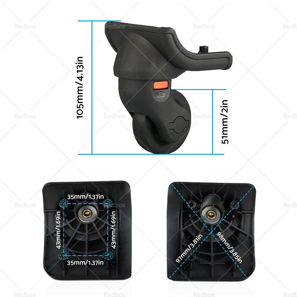 Luggage Wheel Replacement for Suitcase (70UN206X2)