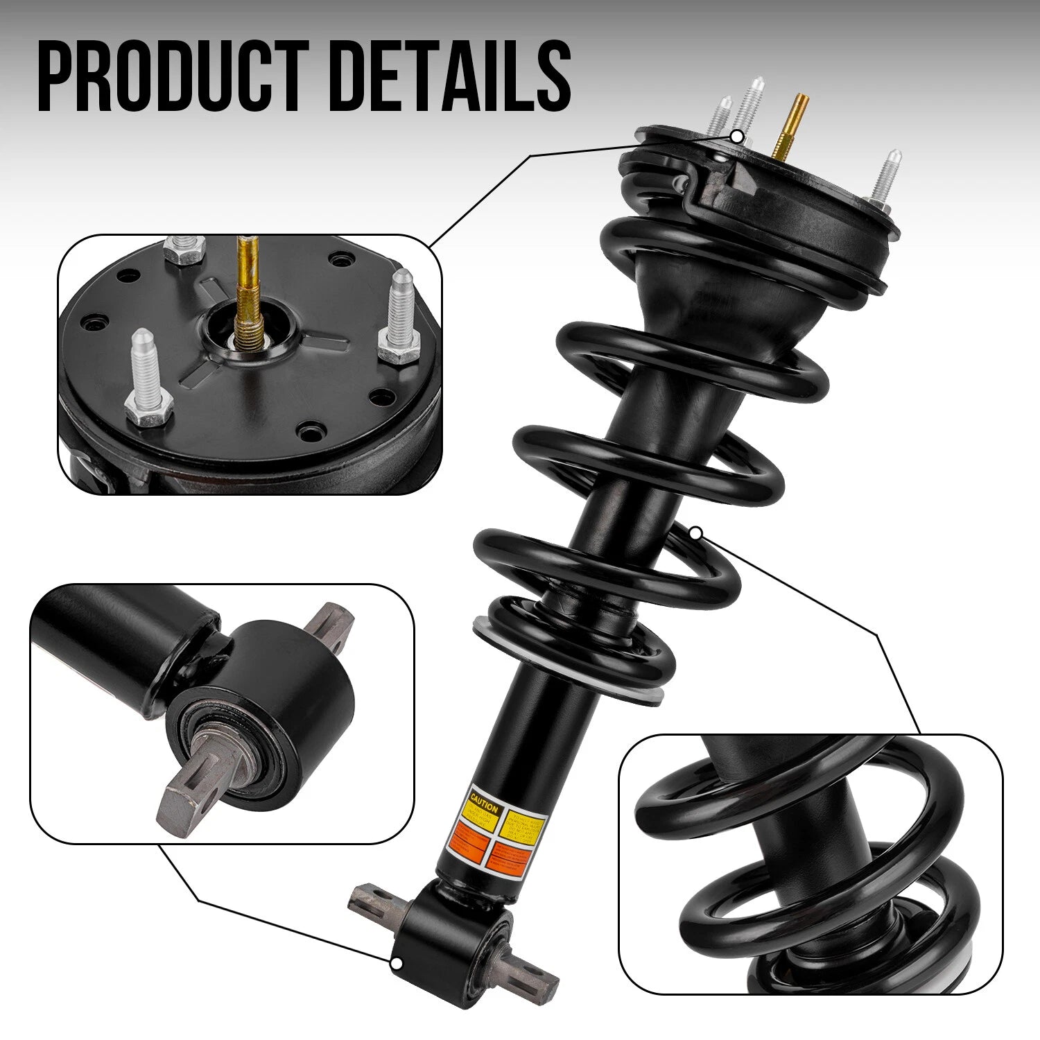 2Pcs Front Shock Struts for Cadillac Escalade Tahoe GMC (2007–2014)