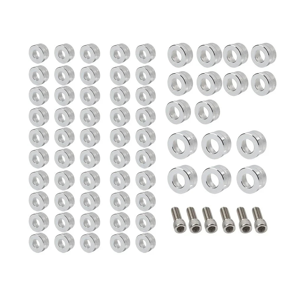 66X Chrome Engine Bolt Topper Caps for Harley Touring Road Street Glide (2009-2023)