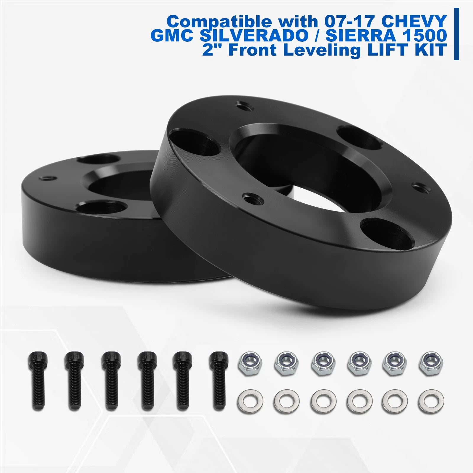 2" Strut Top Mount Lift Kit Spacers for Silverado Sierra 1500 (2007–2022)