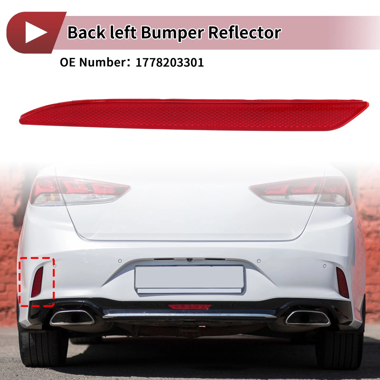 Rear Left Bumper Reflector No. 1778203301 for Mercedes-Benz A Class (2019–2023)