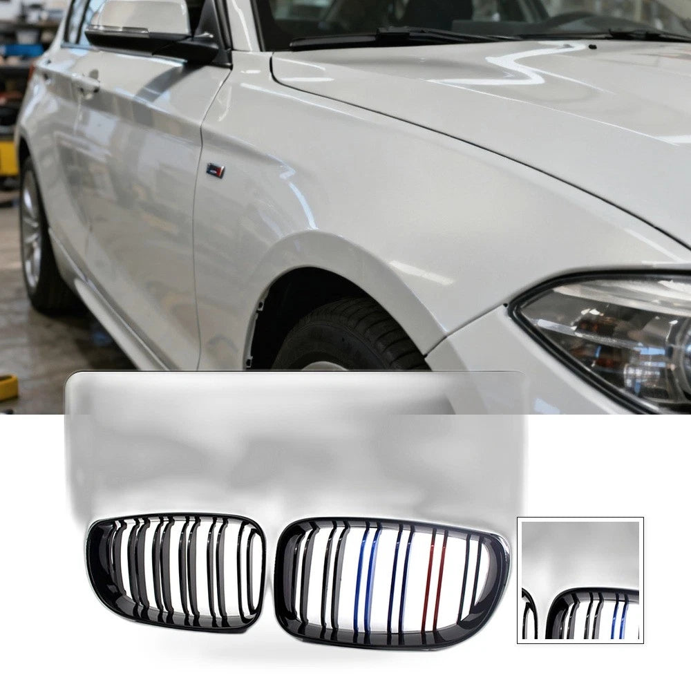 Double Line M Style Grille for BMW 1 Series E81 E87 (2008–2011) Gloss