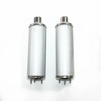 Twin Exhaust Pipe & Silver Alloy Mufflers for 110cc Dinosaur Style Quad ATV