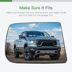 Heated Right Side View Mirror Glass Plate for Dodge Ram 1500 (2010–2019)