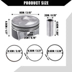 Set of 1 Engine Piston, Pin & Snap Ring for Kia Soul (2010–2019)