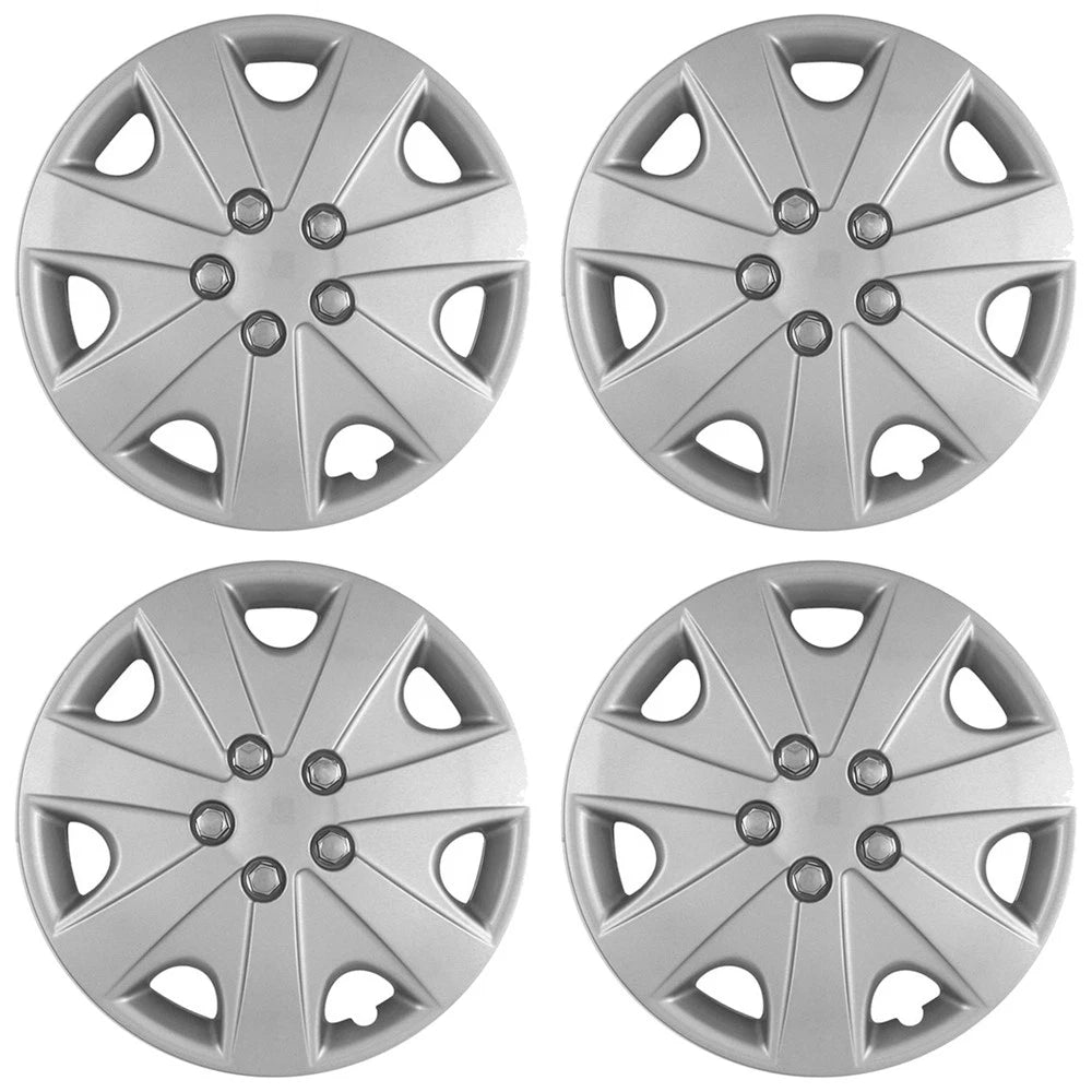 15" Push-on Silver Wheel Cover Hubcaps for 2003-2004 Honda Accord