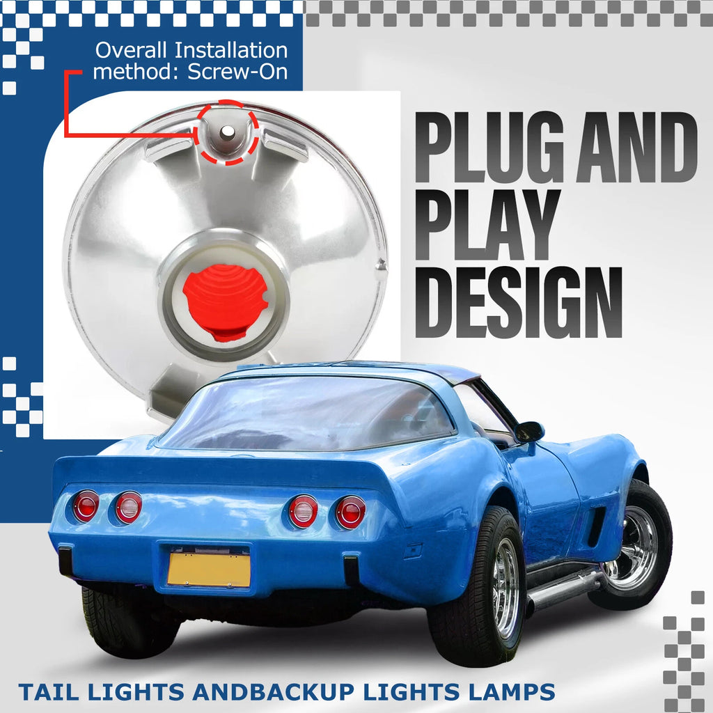 Set of 4 Tail Lights for Chevrolet Corvette C3 (1975–1979)