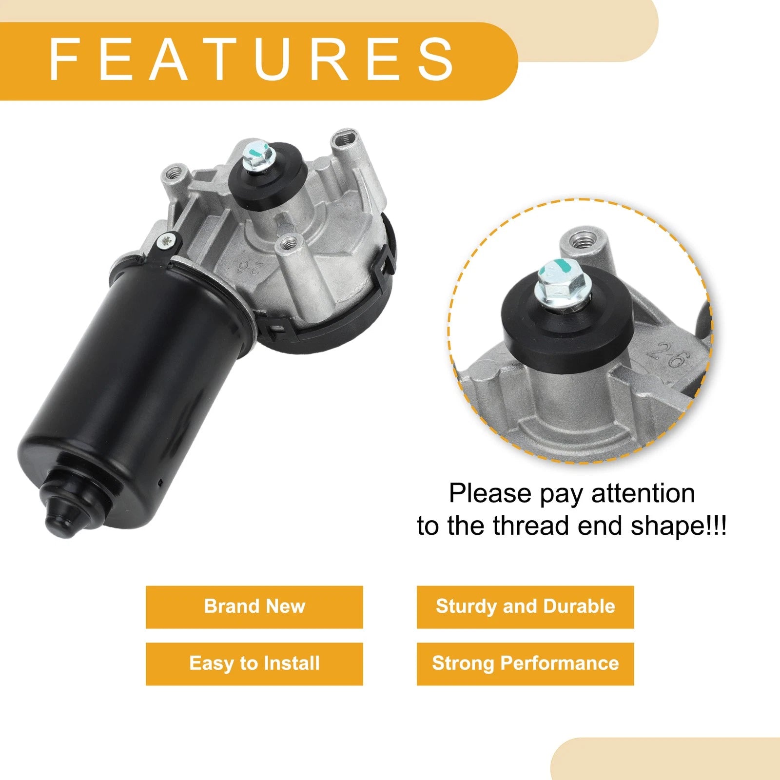 Front Windshield Wiper Motor for Ford F-150 (2004–2007) 2C3Z17508AA/2L1Z17508AA