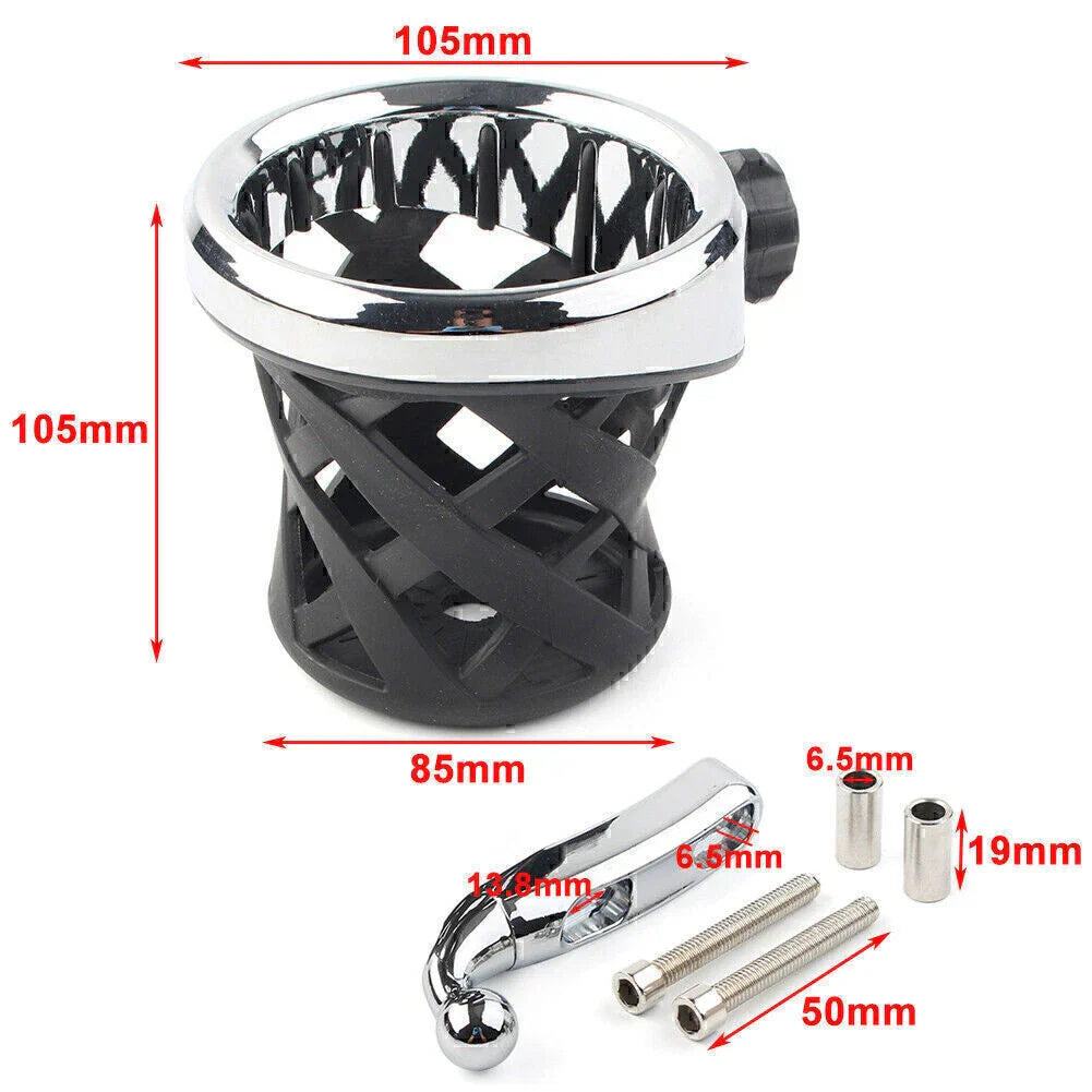 Universal Motorcycle Cup Holder Drink w/ Mesh Basket for Goldwing GL1800 (2001-2021)