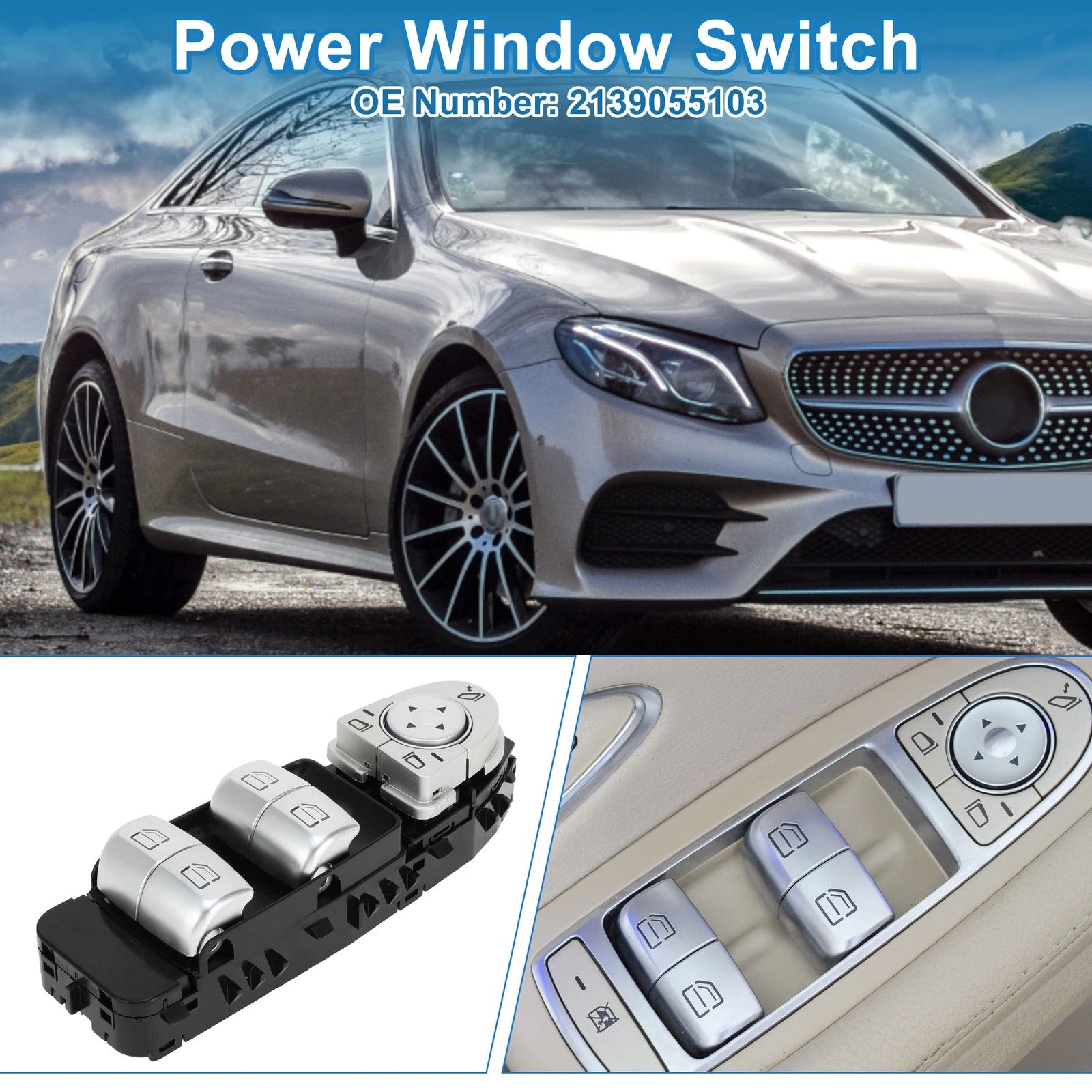 Power Window Switch for Mercedes-Benz W238 (2007–2015) No. 2139055103